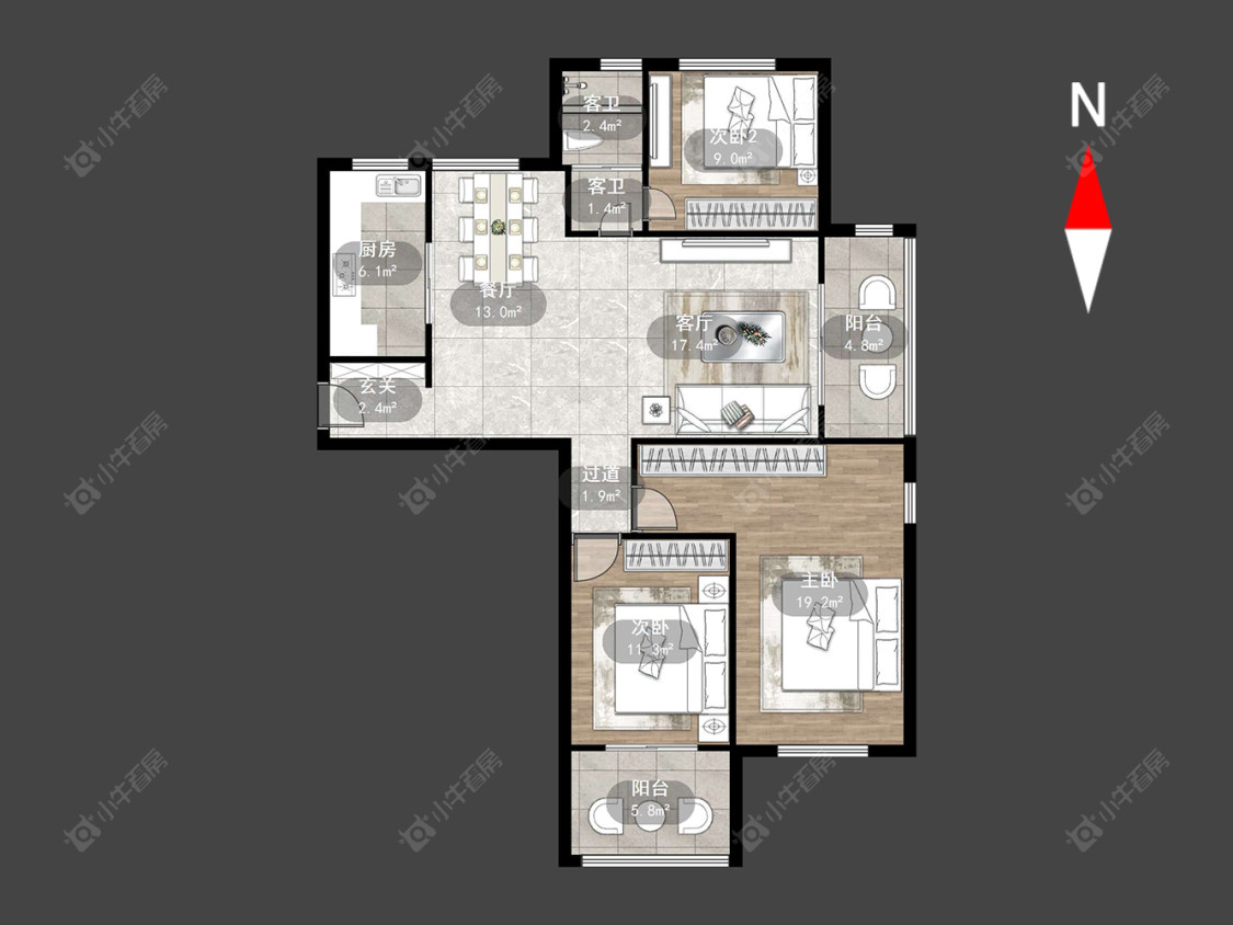 常州凤凰名城在售二手房源户型图_小牛看房