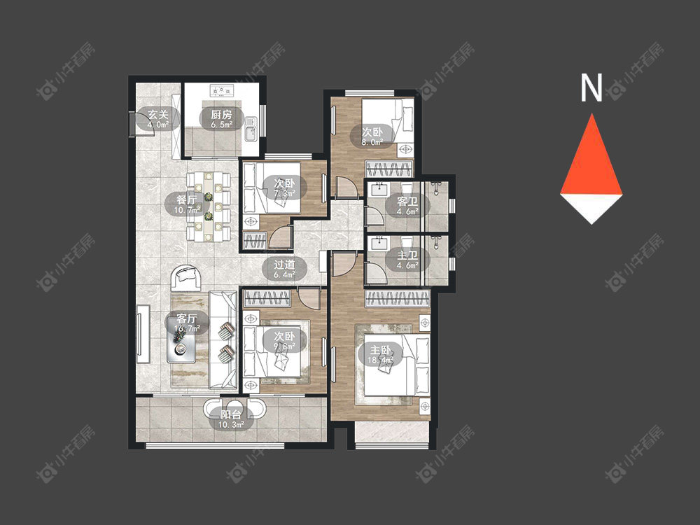 常州新城锦域在售二手房源户型图_小牛看房