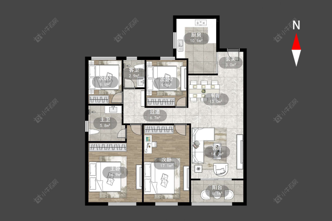 常州吾悦广场北区在售二手房源户型图_小牛看房
