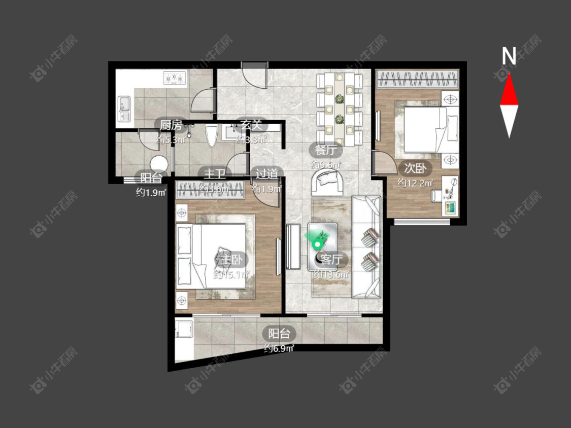常州乾盛兰庭在售二手房源户型图_小牛看房