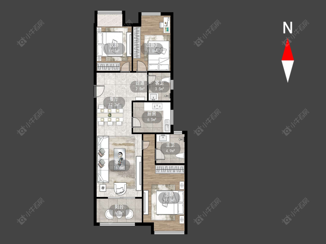 怡盛花园房源户型图 常州怡盛花园在售二手房源户型图_小牛看房