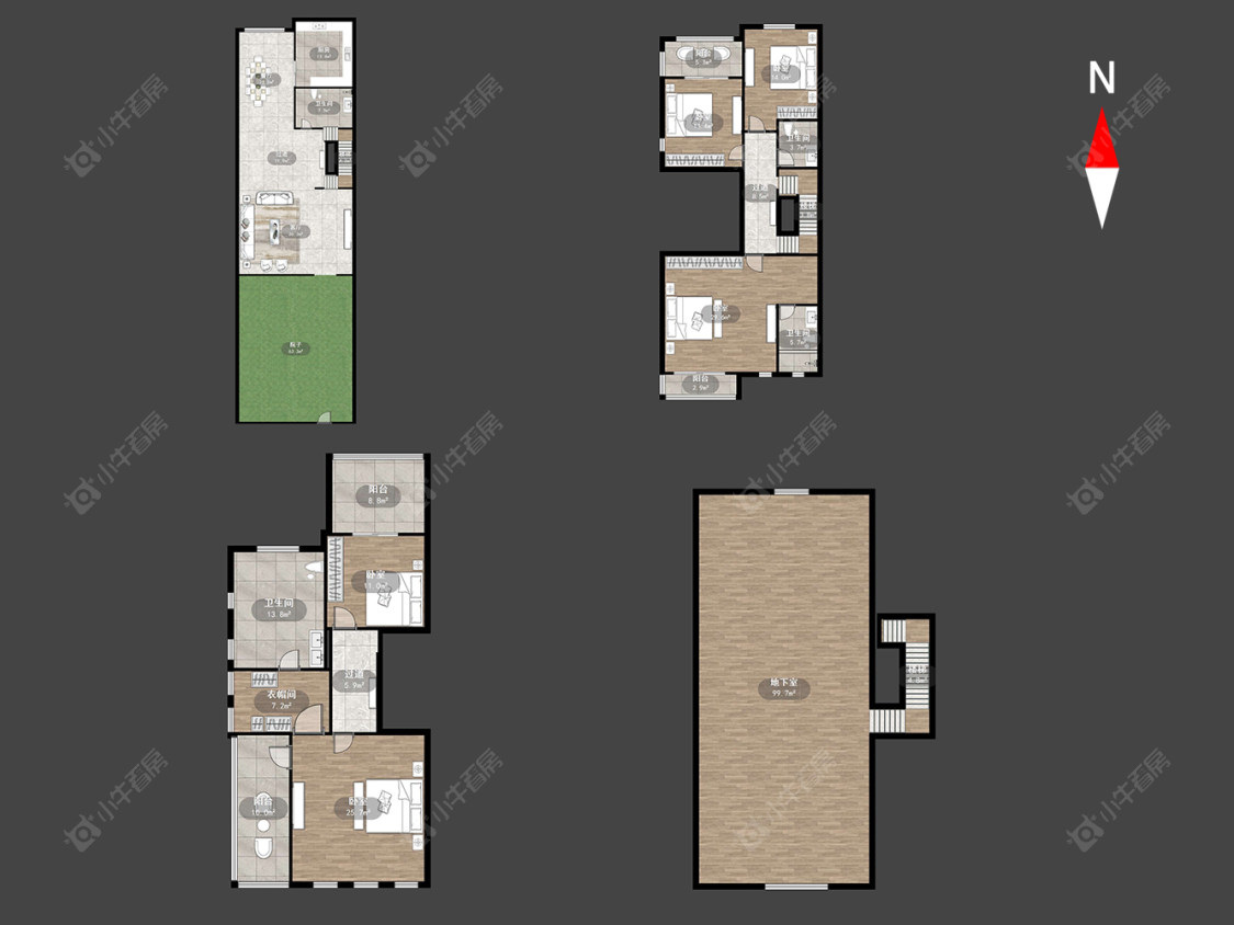 常州长宇棕榈湾别墅区在售二手房房源户型图_小牛看房