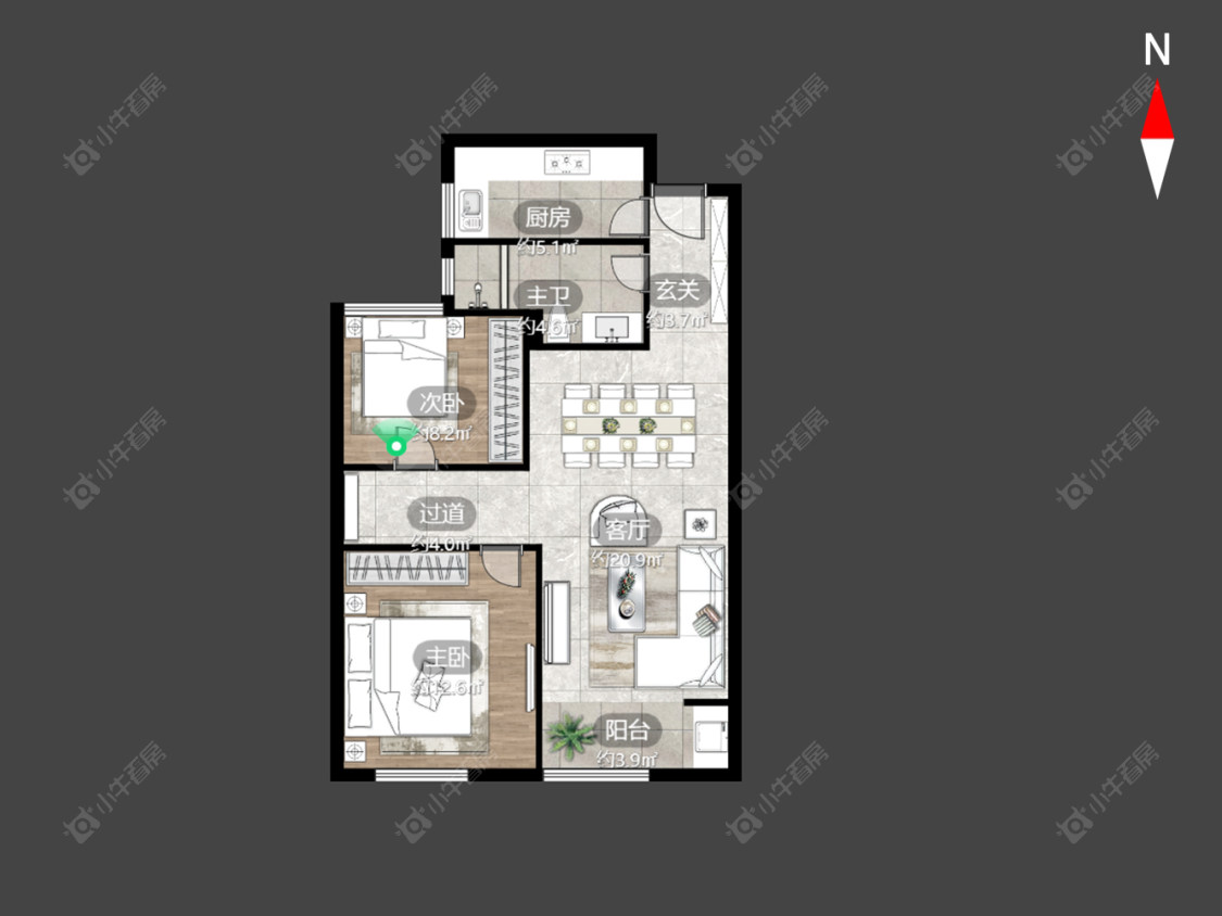 青枫颐景花园房源户型图 常州青枫颐景花园在售二手房源户型图_小牛看房