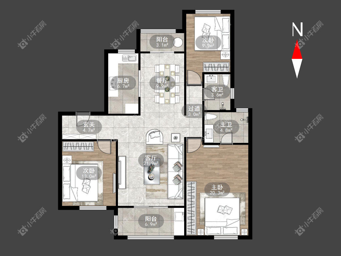 华润国际三期房源户型图 常州华润国际三期在售二手房源户型图_小牛看房
