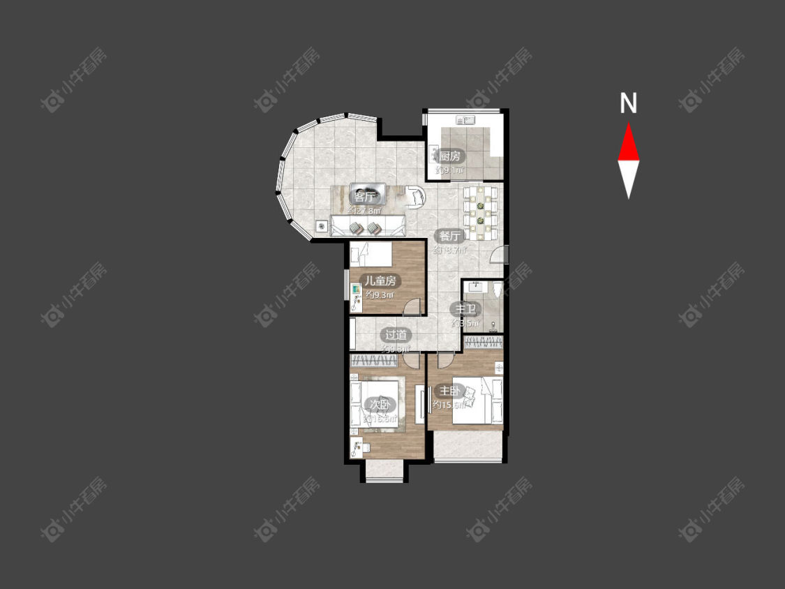 常州中意宝第在售二手房源户型图_小牛看房