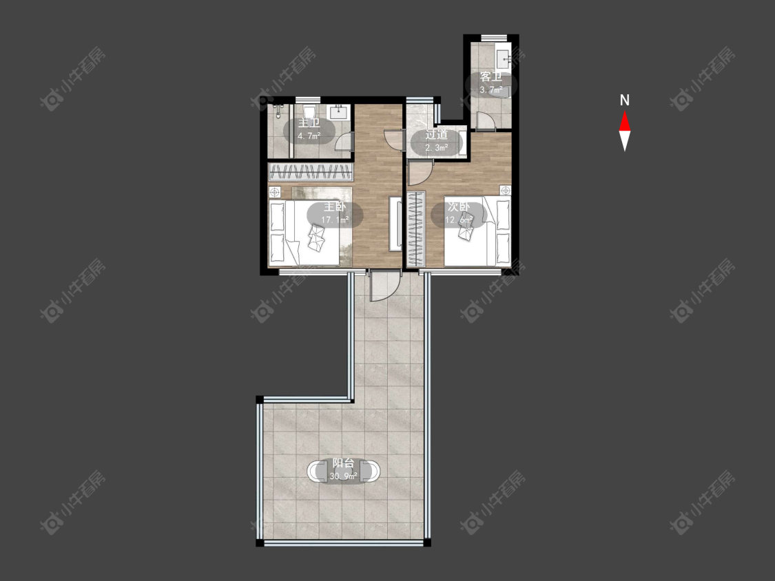 常州雅居乐山湖城湖畔小院在售二手房源户型图_小牛看房