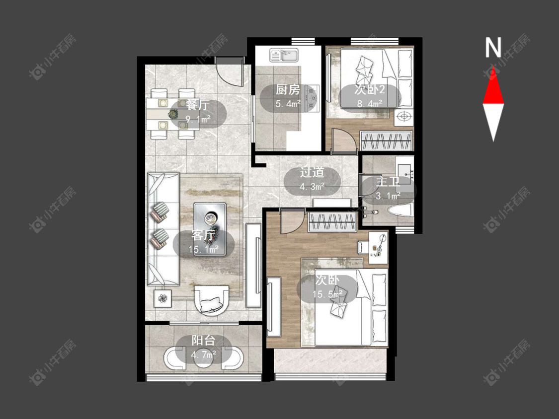常州长宏公寓在售二手房源户型图_小牛看房