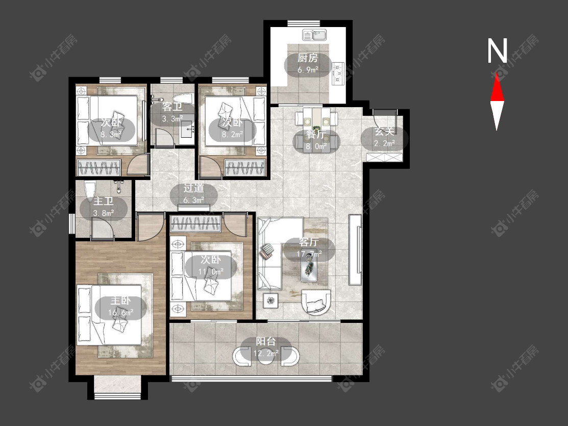 华润国际六期房源户型图 常州华润国际六期在售二手房源户型图_小牛看房