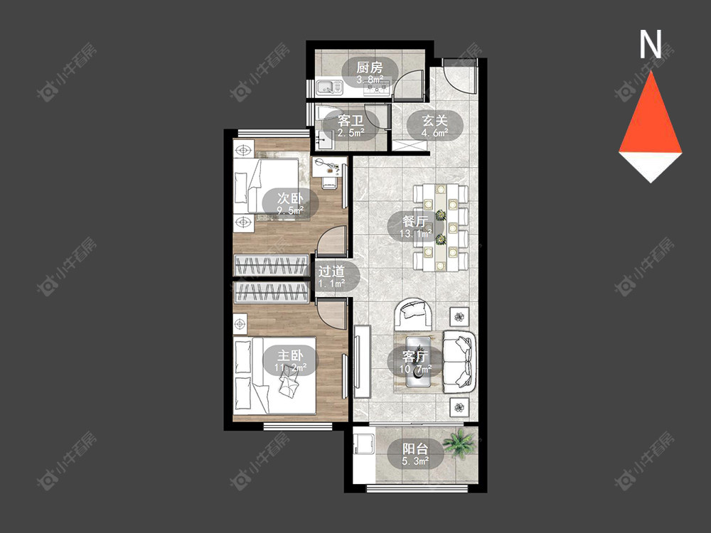 聚盛花园房源户型图 常州聚盛花园在售二手房源户型图_小牛看房