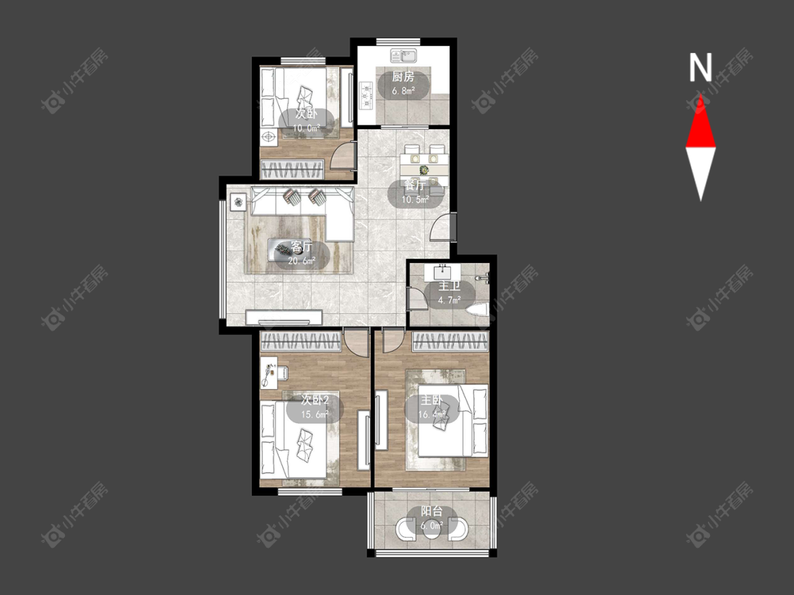 常州金梅花园北区在售二手房源户型图_小牛看房
