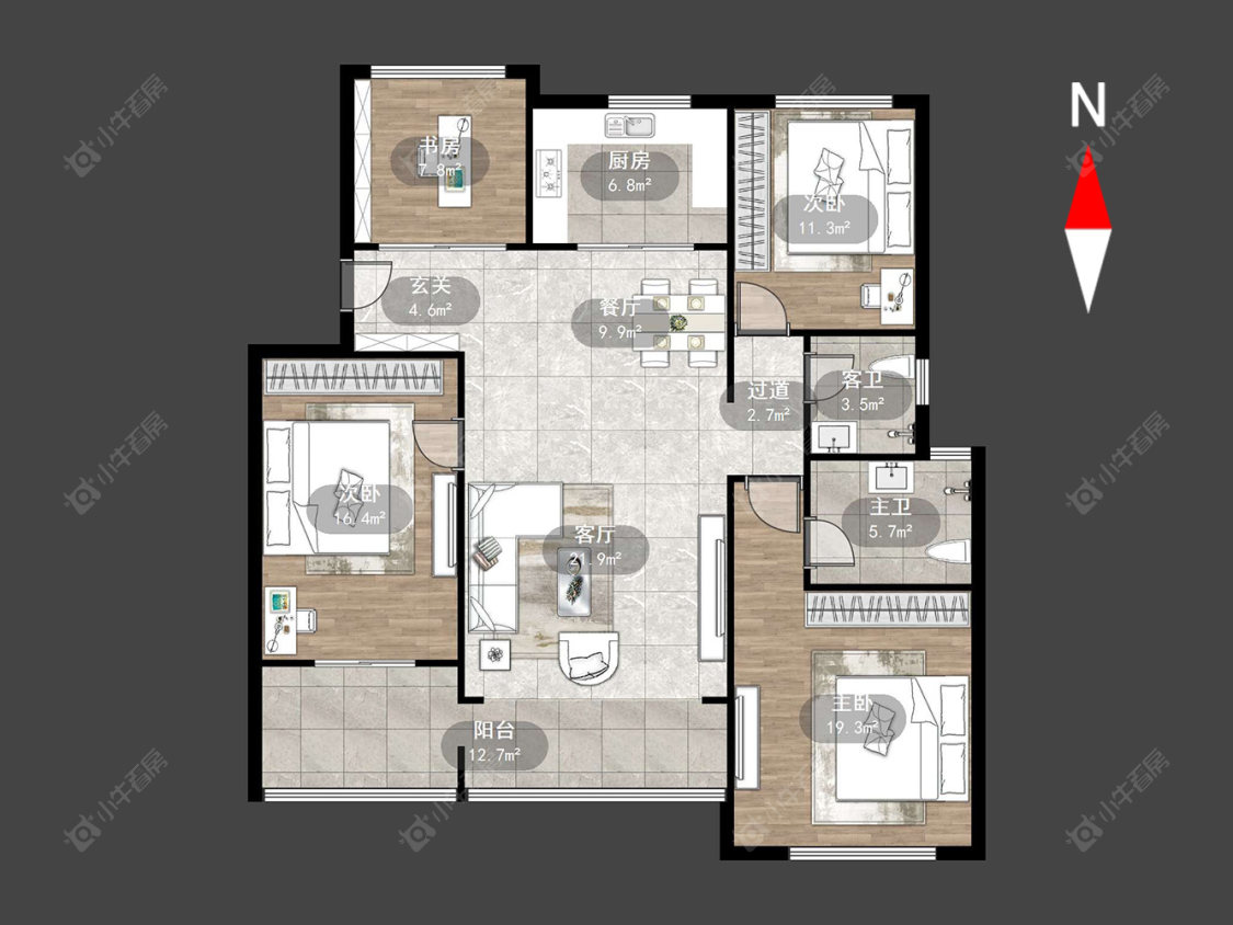 常州路劲城三期在售二手房源户型图_小牛看房