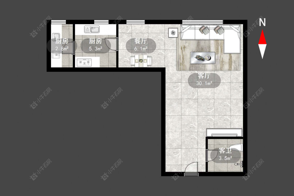 常州吾悦广场悦+公寓在售二手房源户型图_小牛看房