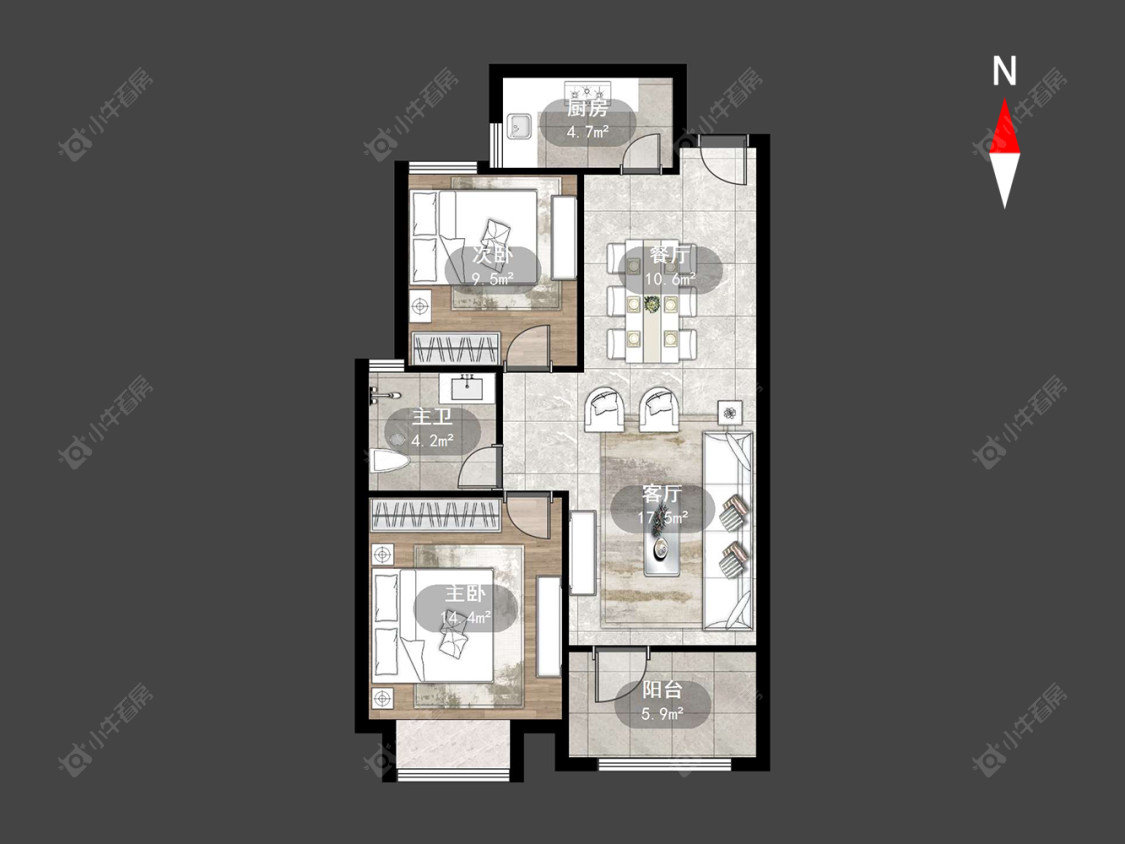 常州青建鼎都在售二手房源户型图_小牛看房