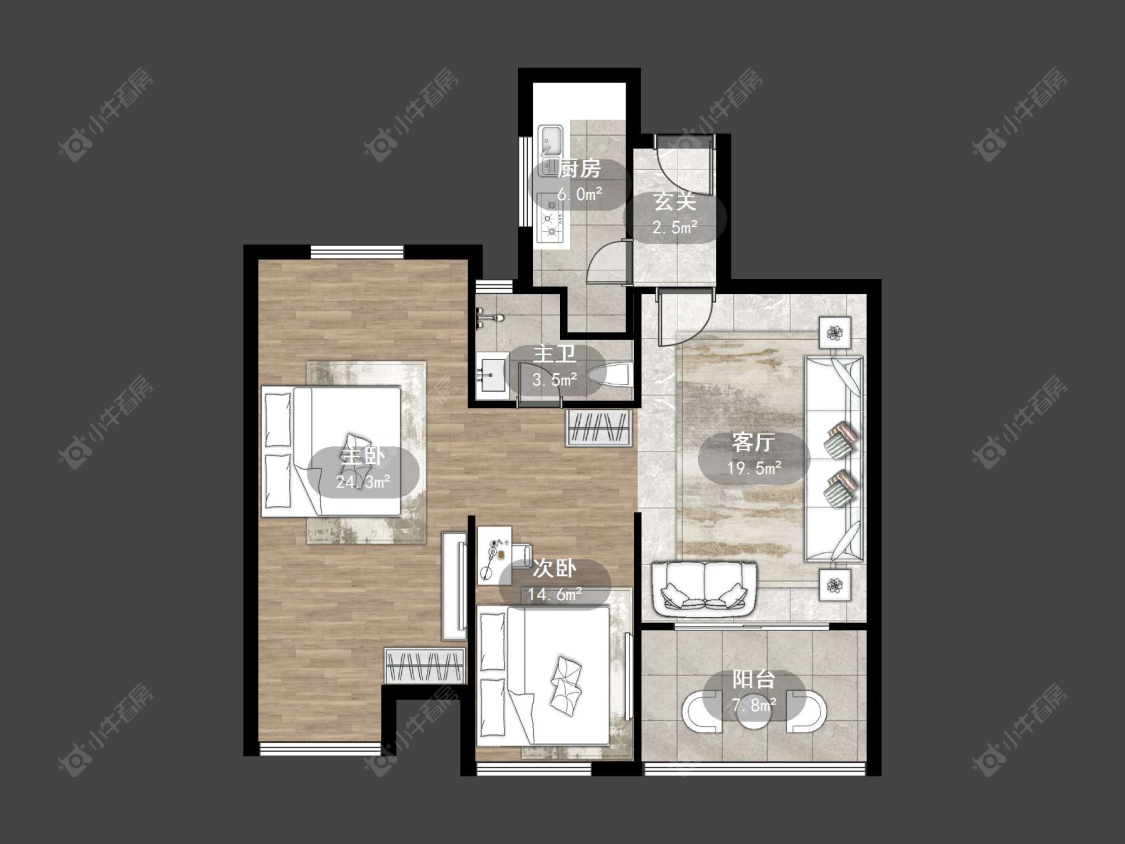 丹阳昆仑华府在售二手房源户型图_小牛看房