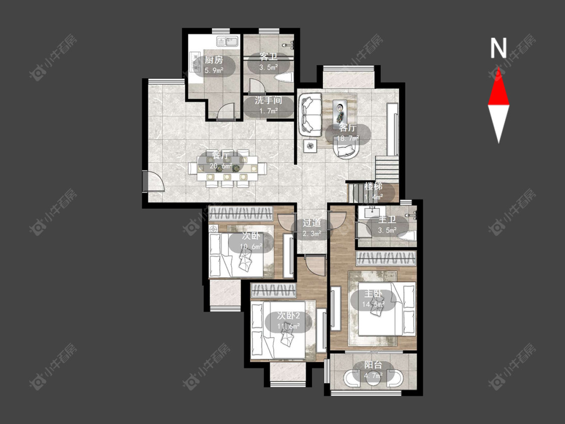 滨江明珠城东区房源户型图 常州滨江明珠城东区在售二手房源户型图_小牛看房