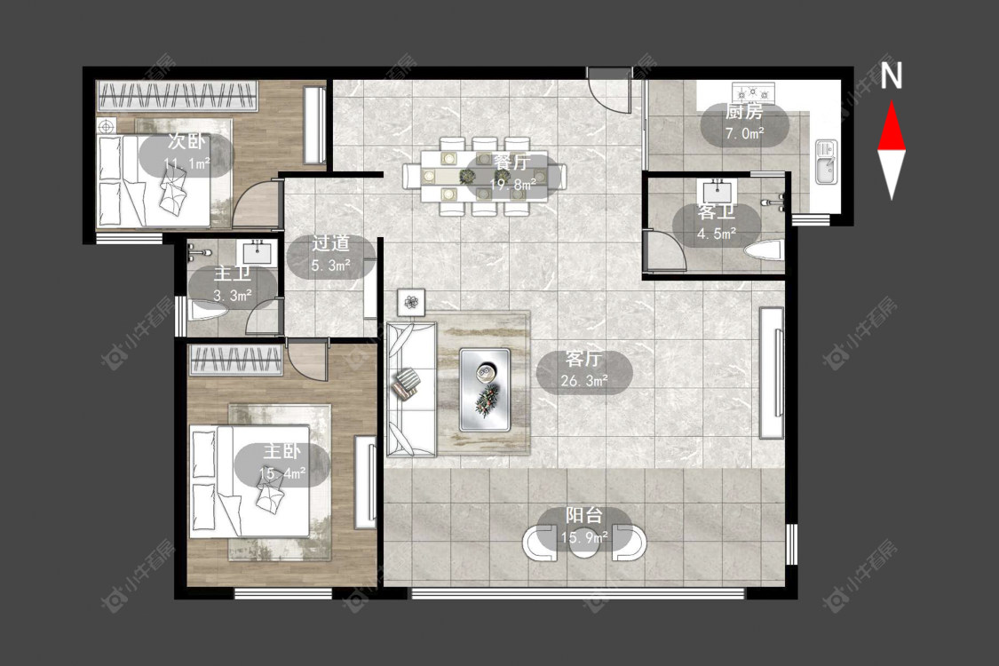 常州星河国际九区在售二手房源户型图_小牛看房
