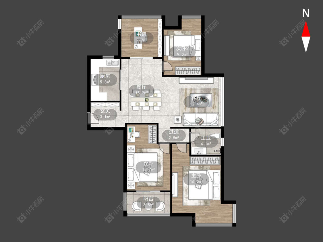 常州蓝天新苑在售二手房源户型图_小牛看房