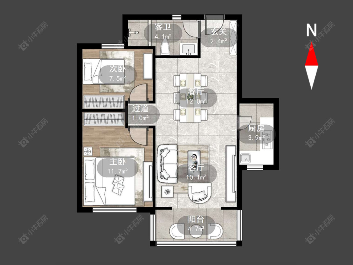 常州上东区在售二手房源户型图_小牛看房