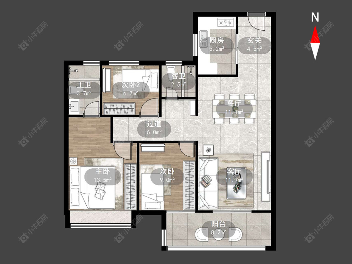 常州旭辉都会江来在售二手房源户型图_小牛看房