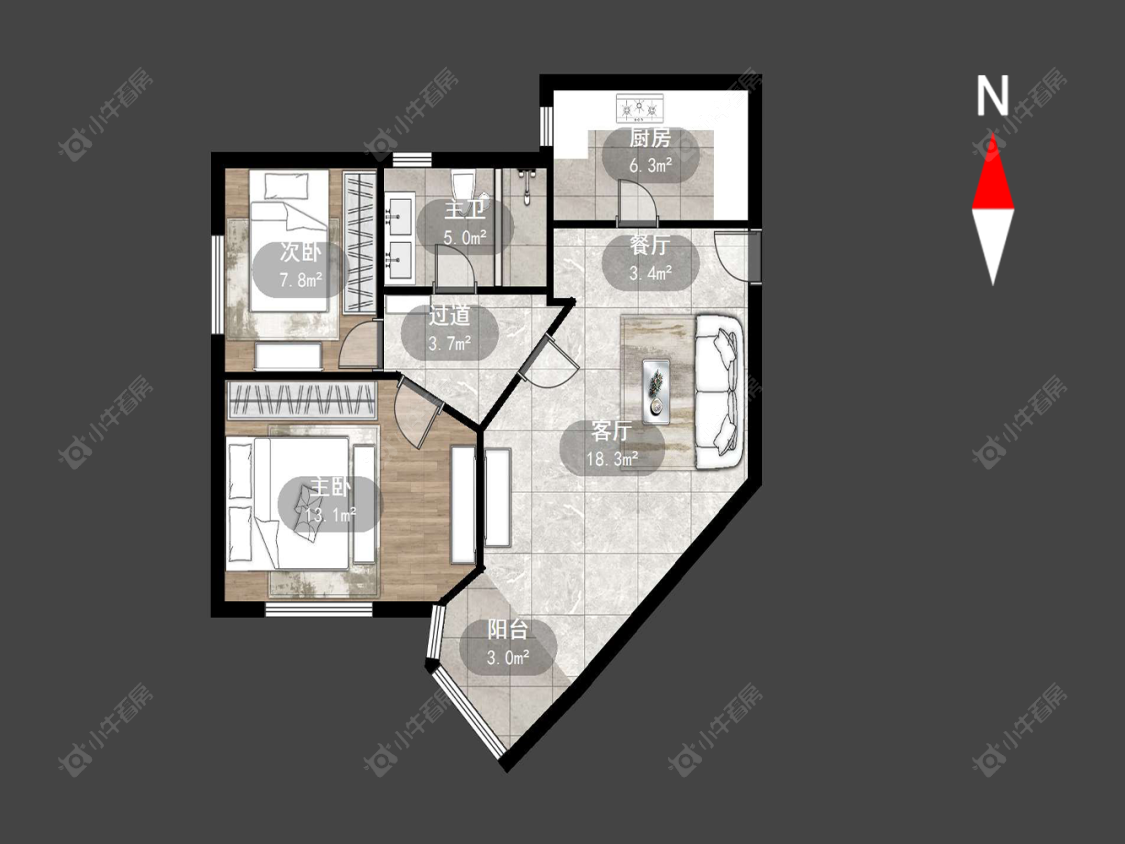 嘉新花苑房源户型图 常州嘉新花苑在售二手房源户型图_小牛看房