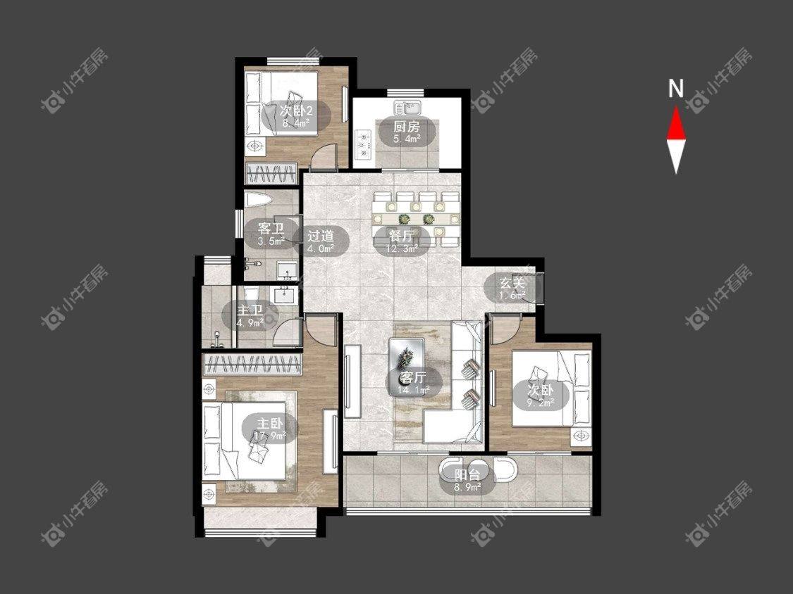 常州中海云樾里在租房源室内图_小牛看房