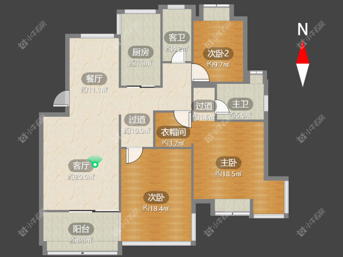 常州奥林匹克花园在租房源户型图_小牛看房