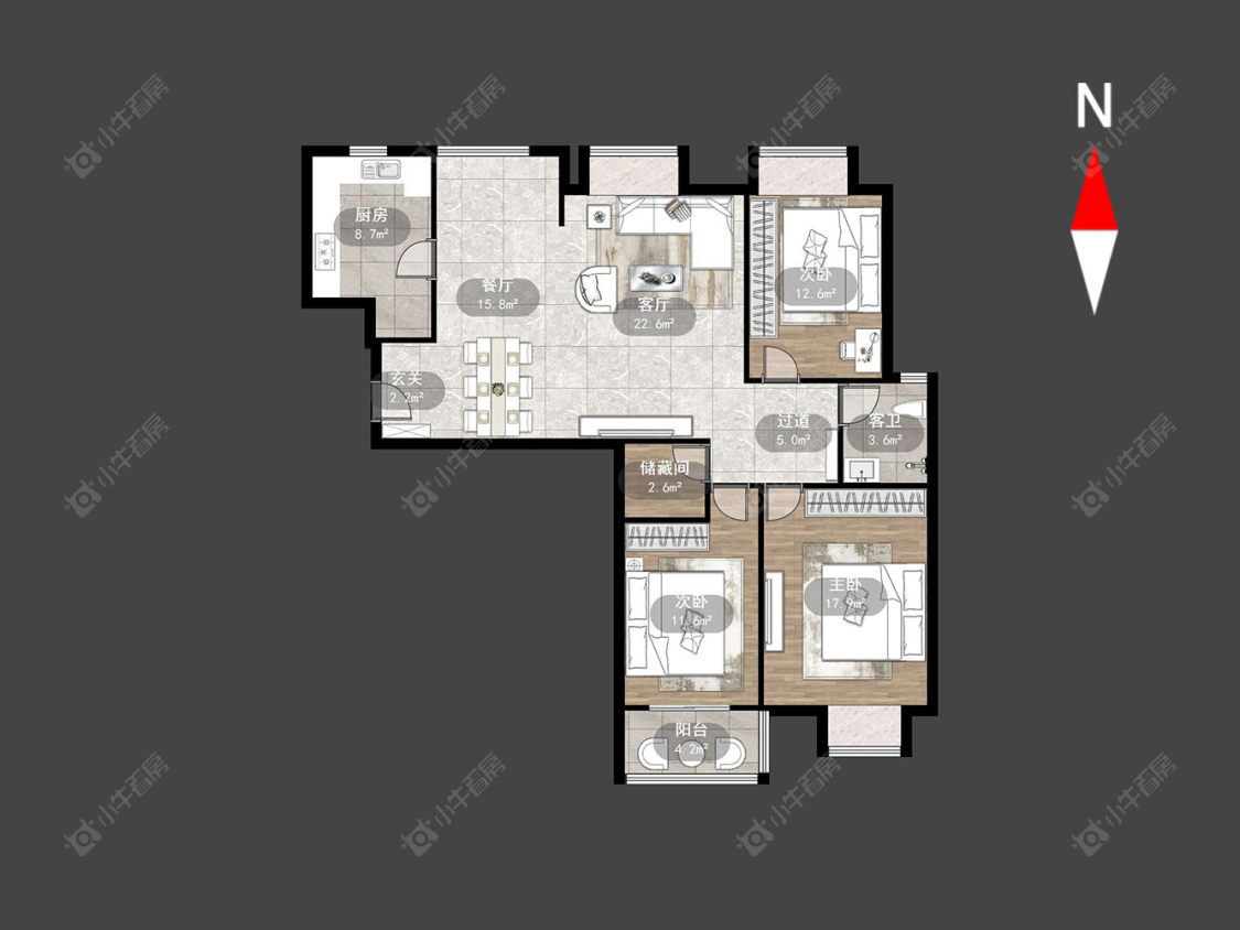 常州彩虹城在售二手房源户型图_小牛看房