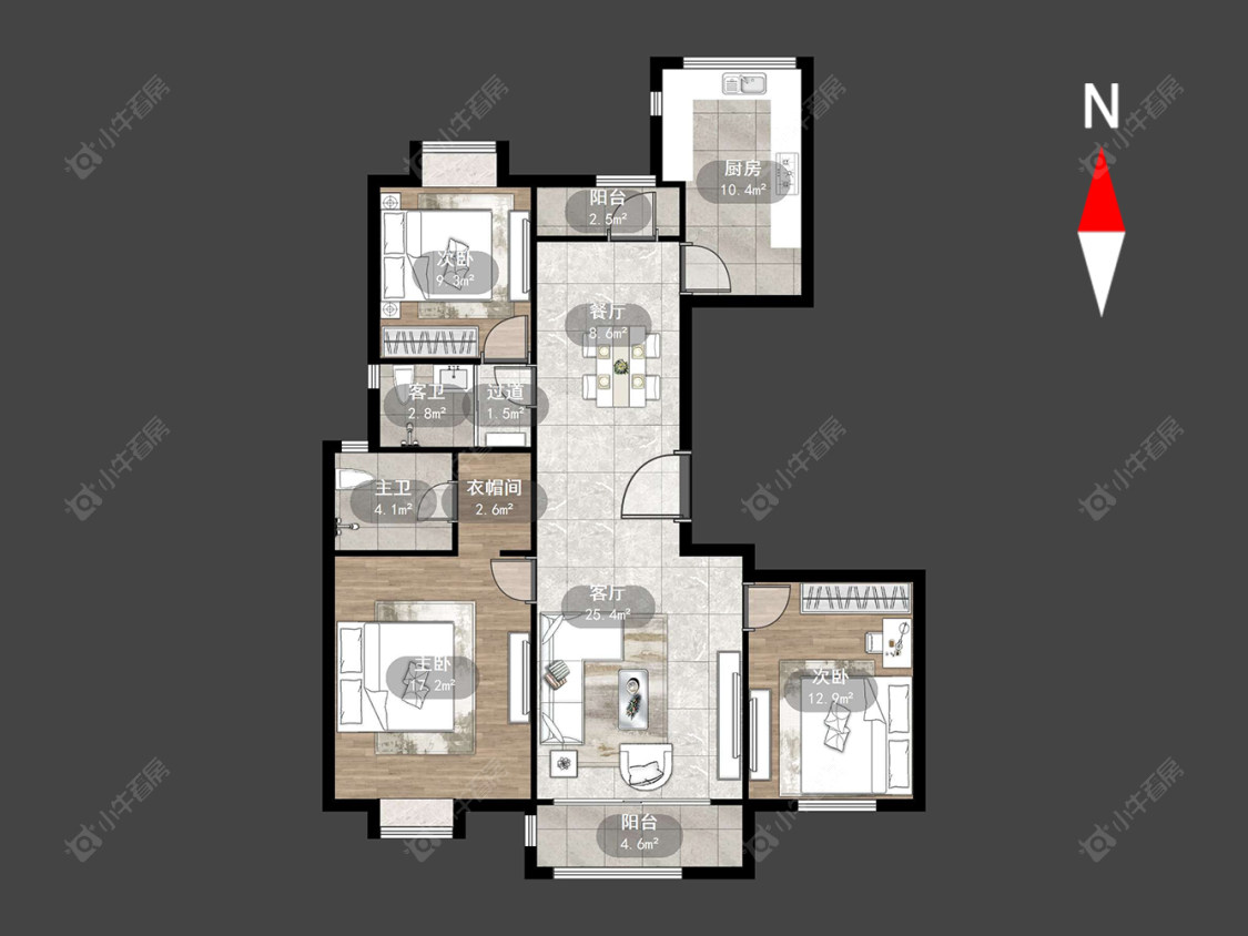 御水华庭一期房源户型图 常州御水华庭一期在售二手房源户型图_小牛看房