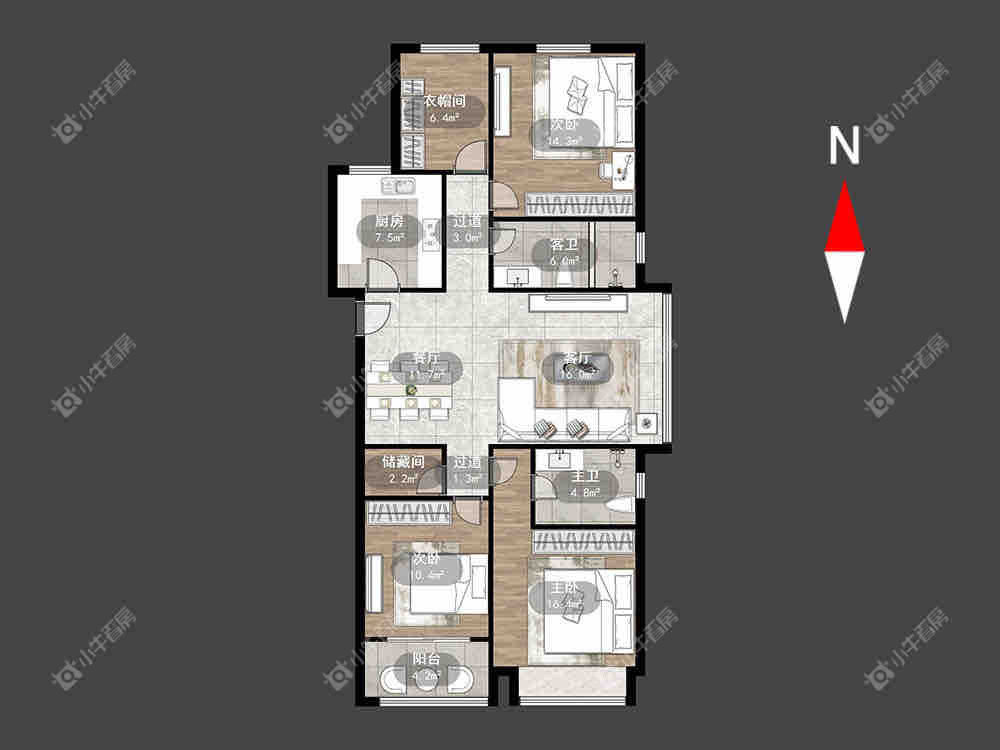 常州绿地香奈在租房源户型图_小牛看房