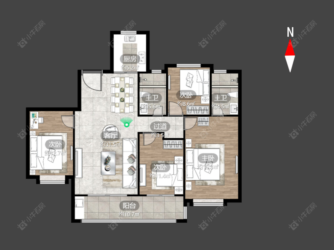 中海铂悦公馆房源户型图 常州中海铂悦公馆在售二手房源户型图_小牛看房