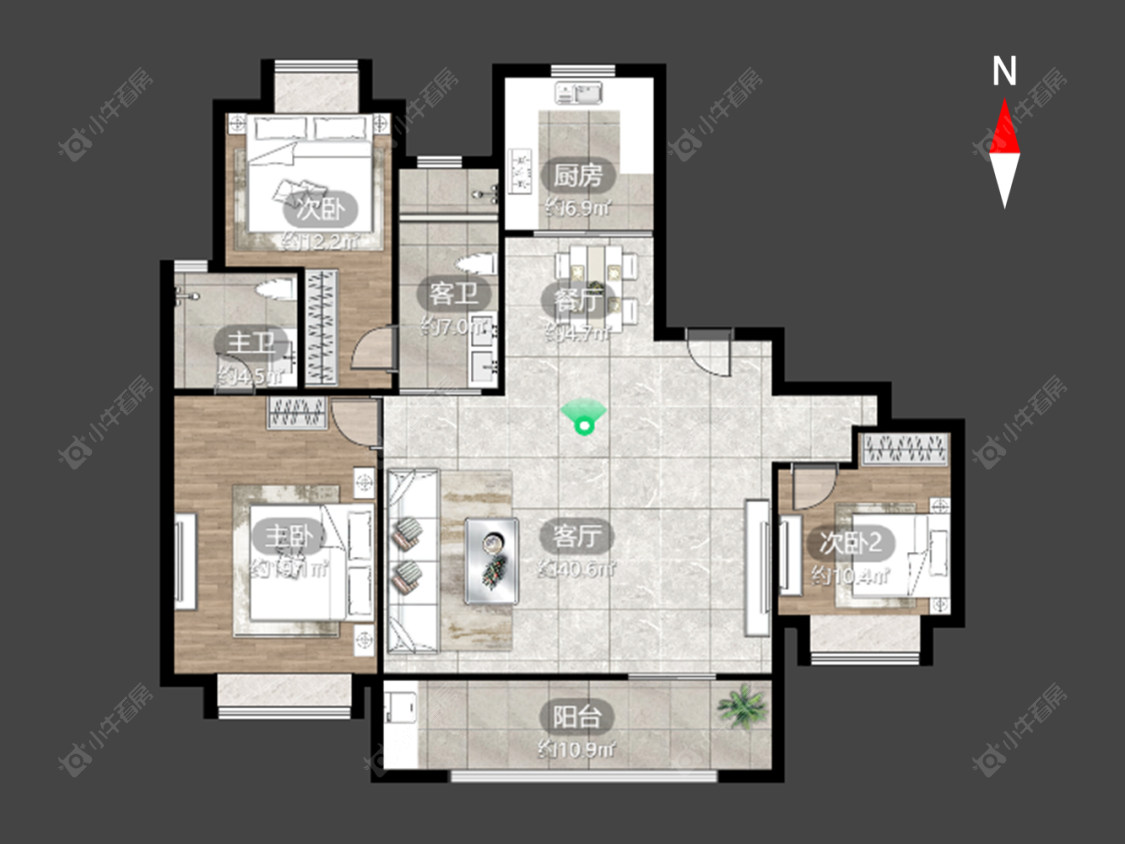 常州路劲雅居乐国仕九礼在售二手房源户型图_小牛看房