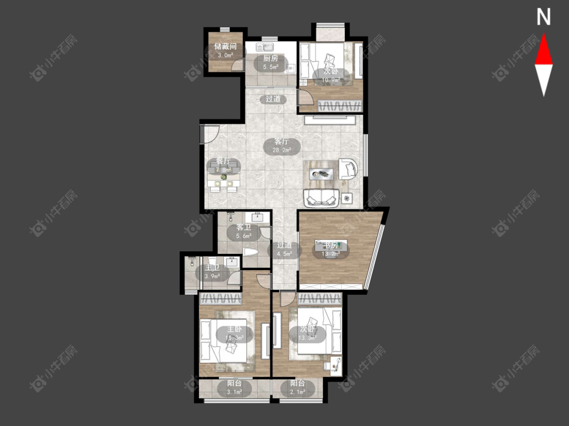 常州金色新城东区在售二手房源户型图_小牛看房