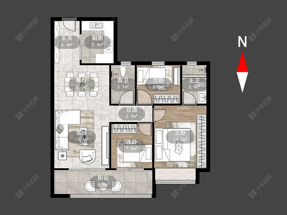 碧桂园都市森林房源户型图 常州碧桂园都市森林在售二手房源户型图_小牛看房