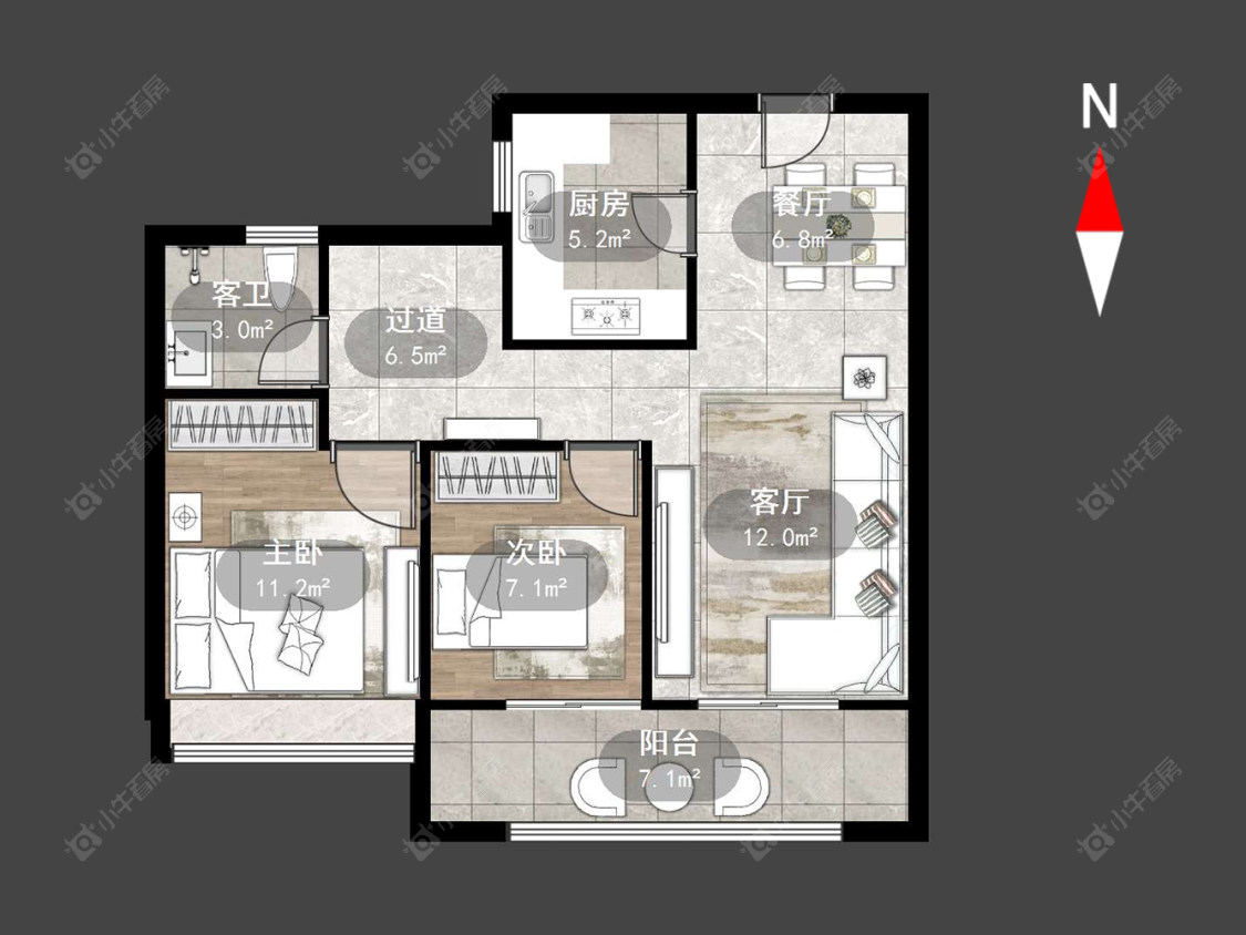 常州津德嘉苑在售二手房源户型图_小牛看房