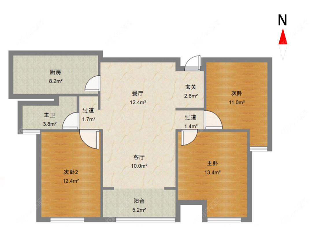 常州世茂香槟湖三期在售二手房源户型图_小牛看房