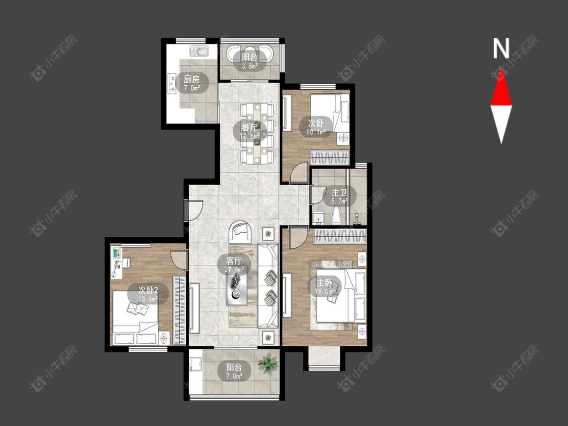 常州飞龙新苑在售二手房源户型图_小牛看房