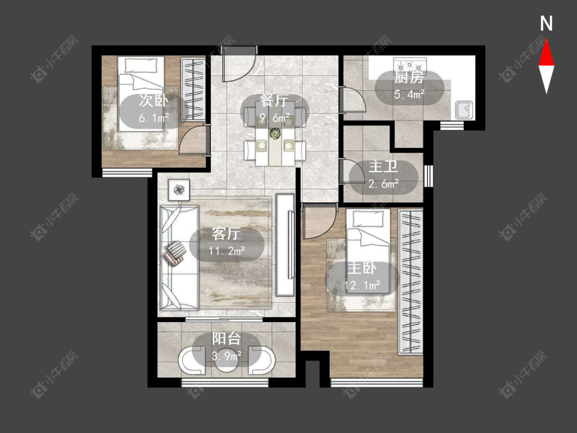 常州新城香悦半岛南区在售二手房源户型图_小牛看房