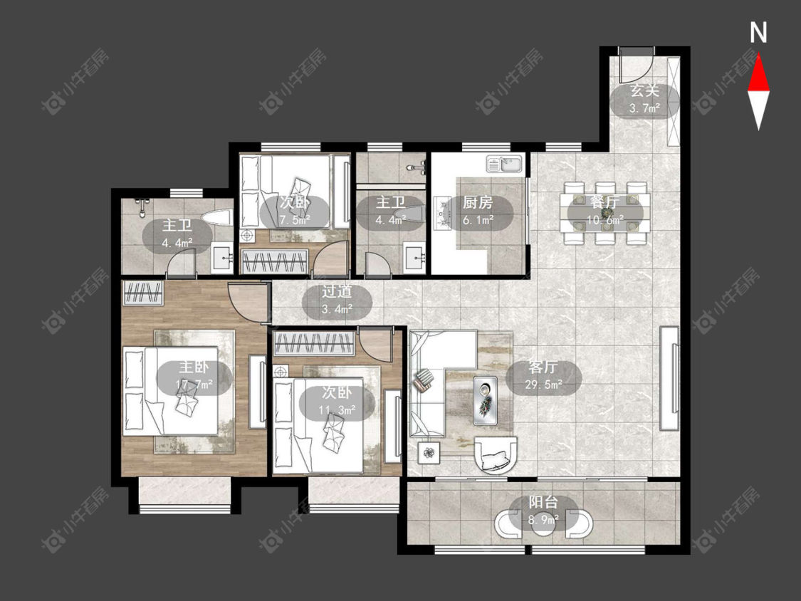常州锦上香郡在售二手房源户型图_小牛看房