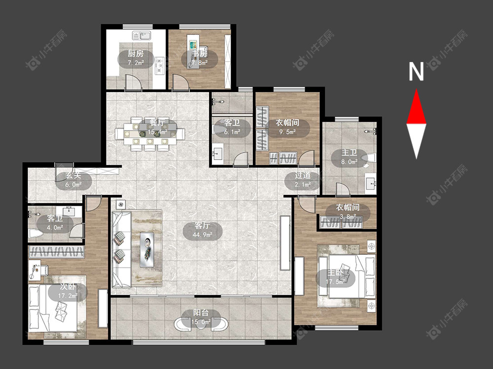 常州新城公馆荣域在售二手房源户型图_小牛看房