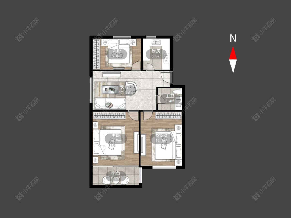 燕兴新村西区房源户型图 常州燕兴新村西区在售二手房源户型图_小牛看房