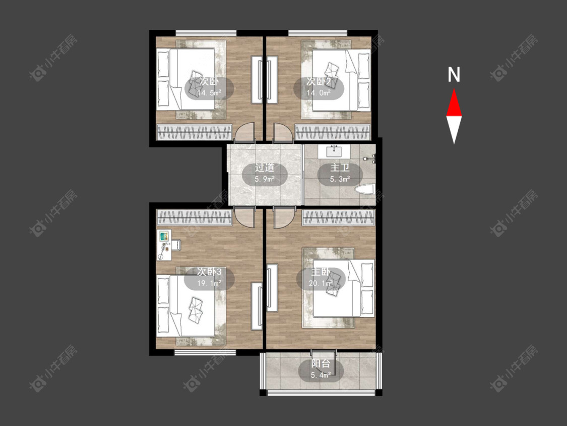 常州临江花苑在售二手房源户型图_小牛看房
