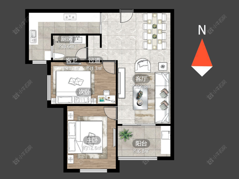 常州星河国际十区在售二手房源户型图_小牛看房