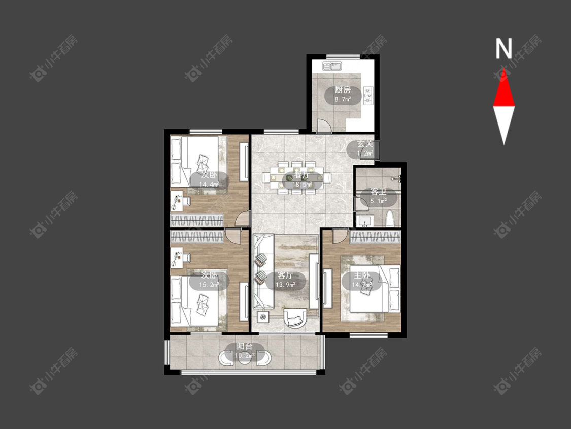 翠竹新村北区房源户型图 常州翠竹新村北区在售二手房源户型图_小牛看房