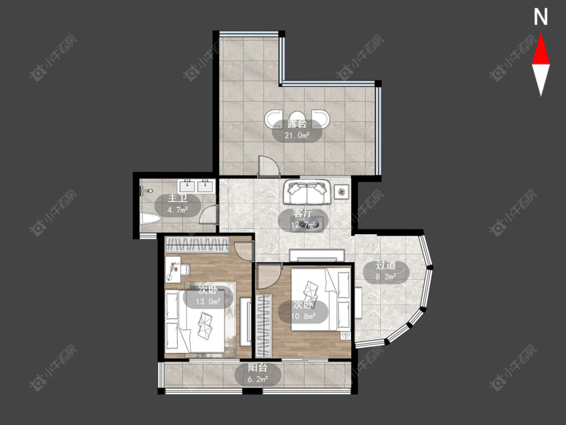 常州金色新城西区在售二手房源户型图_小牛看房
