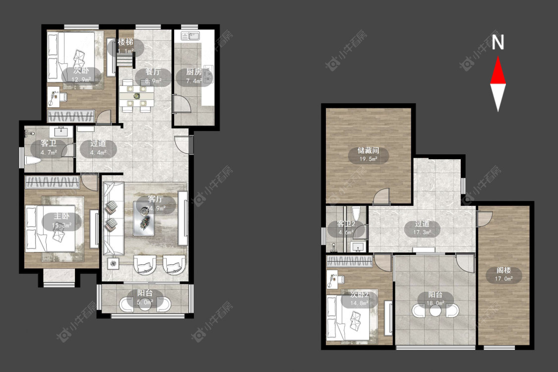 常州四季新城北苑在售二手房源户型图_小牛看房
