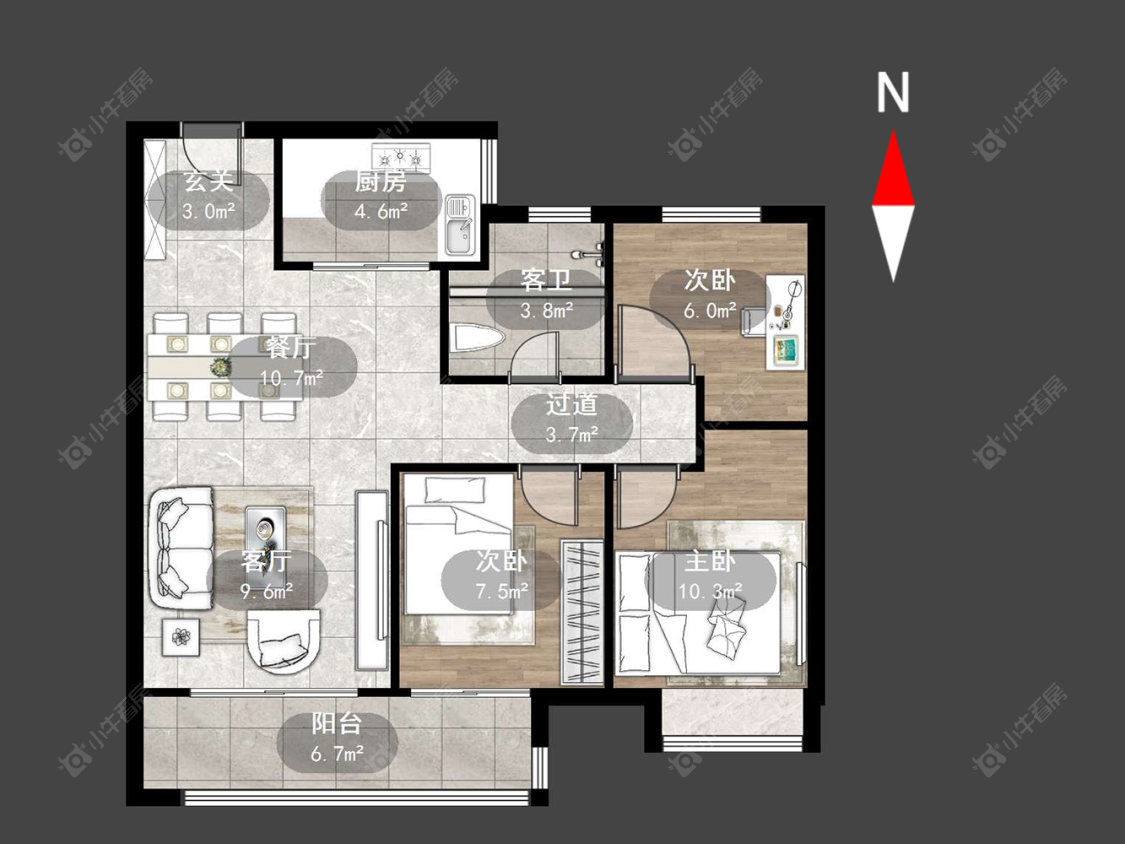 常州美的金科公园天下在售二手房源户型图_小牛看房