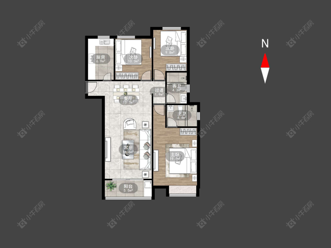 常州中海锦珑湾在售二手房源户型图_小牛看房