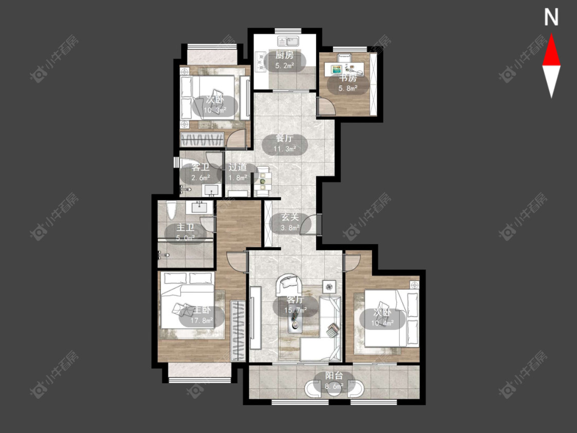 常州新城怀德誉隽在售二手房房源户型图_小牛看房