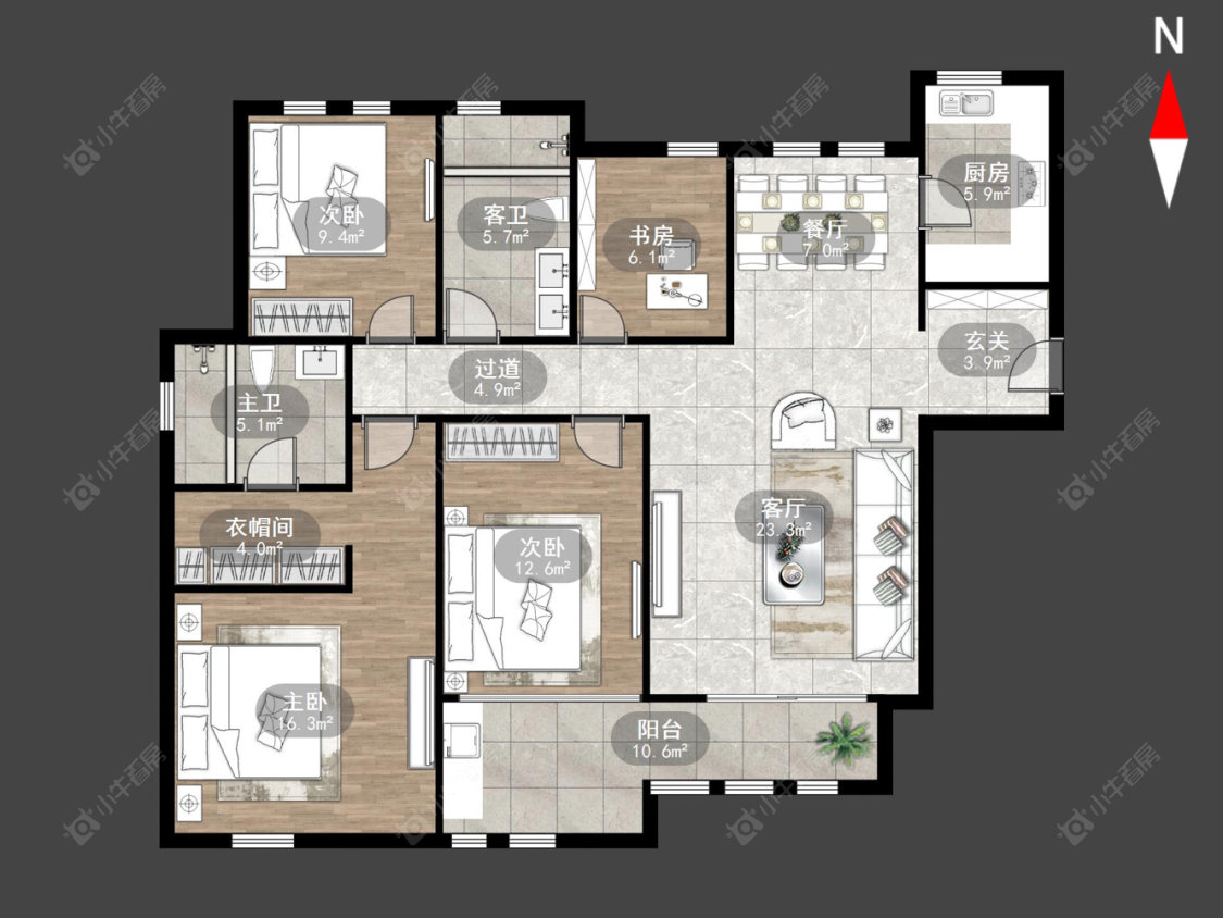 常州凯悦中心在售二手房源户型图_小牛看房
