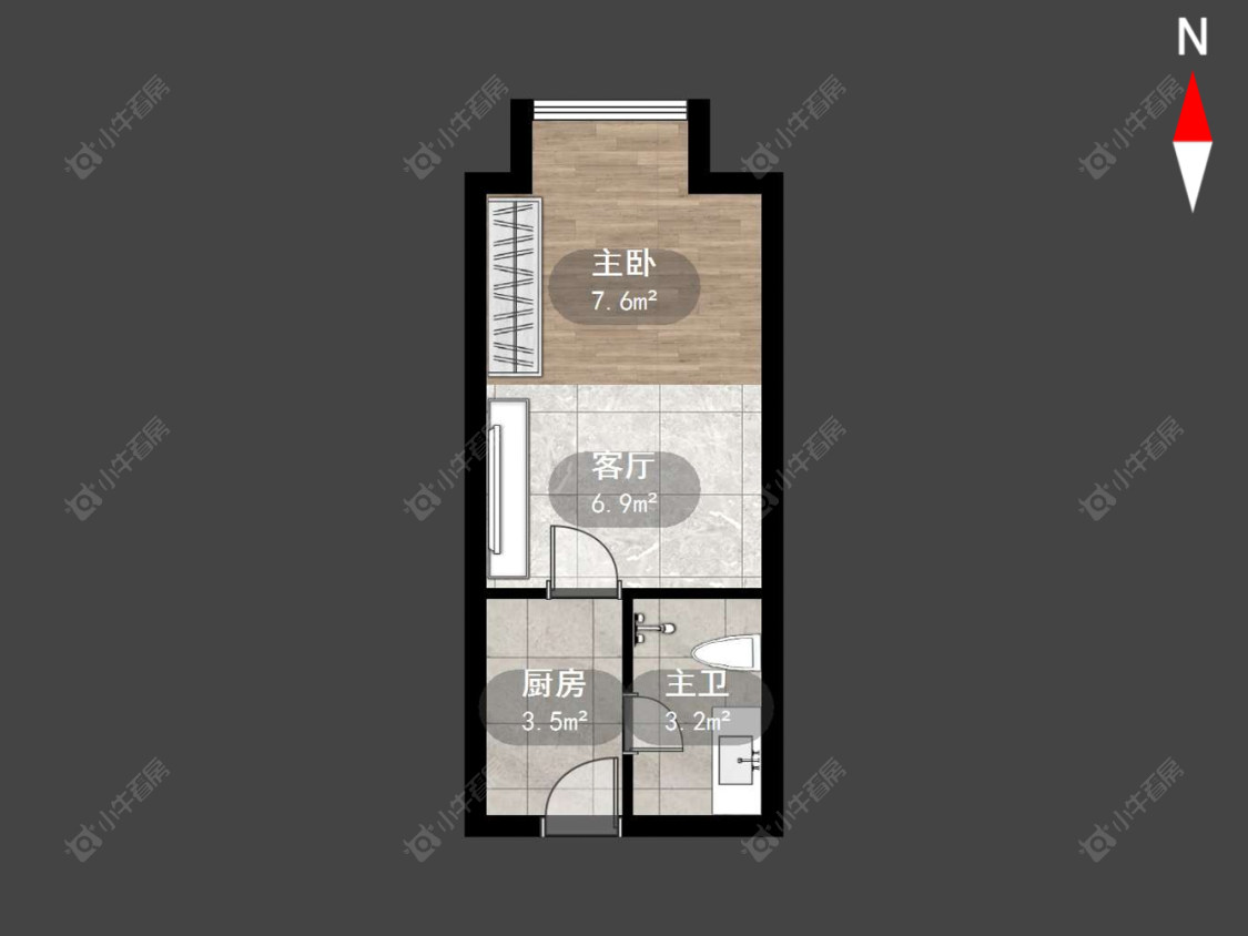 常州莱蒙双子星座公寓在售二手房源户型图_小牛看房